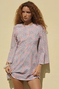 SZ Blockprints Mary Bell-Sleeve Mini Dress