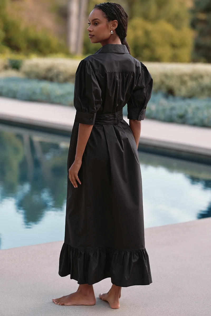 Sundays Frances Tie-Waist Midi Shirt Dress