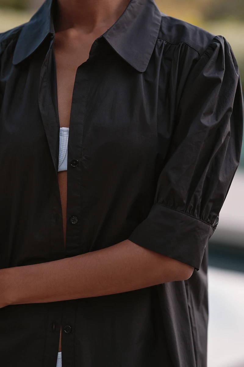 Sundays Frances Tie-Waist Midi Shirt Dress