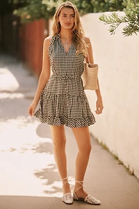 Sundays Sleeveless Gingham Blisse Mini Dress