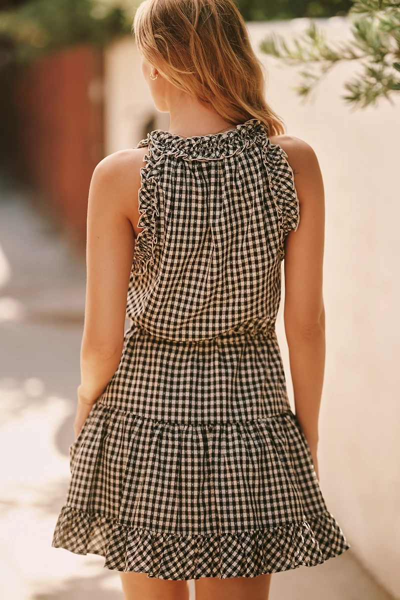 Sundays Sleeveless Gingham Blisse Mini Dress