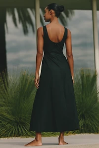 Sundays Parke Sleeveless Poplin Maxi Dress