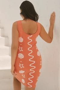 Flat White Icon Sleeveless Knit Mini Dress