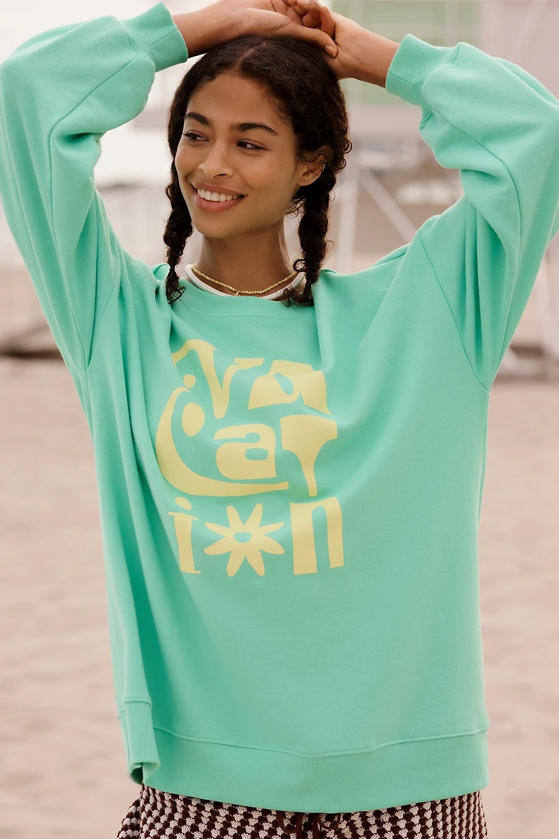 Celandine Crew-Neck Oversized Sweatshirt