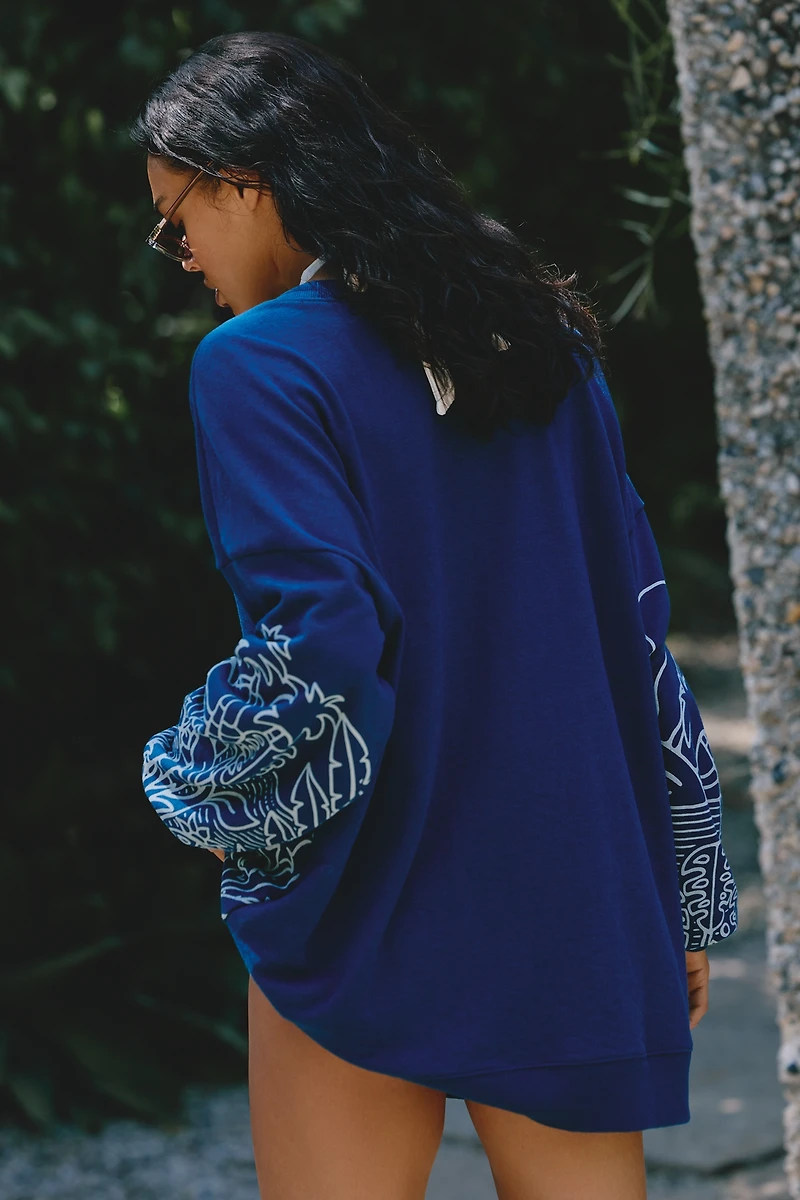 Celandine x Tigre Indigo Printed Pullover