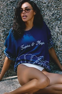 Celandine x Tigre Indigo Printed Pullover