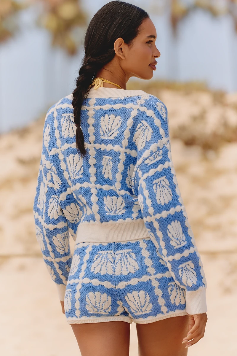 Celandine Jacquard Cardigan Sweater