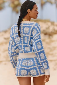 Celandine Jacquard Cardigan Sweater