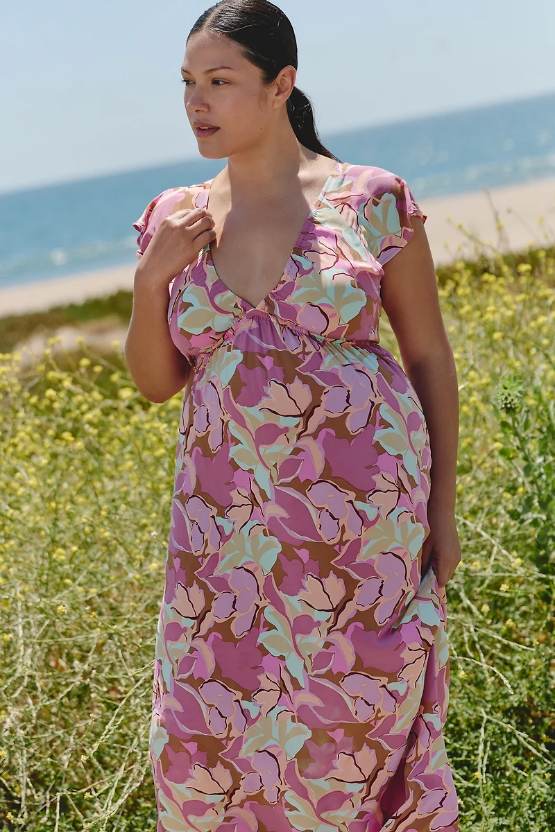 Jula Willow V-Neck Midi Dress