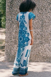 Calypso St. Barth Medallion 100% Linen Dress
