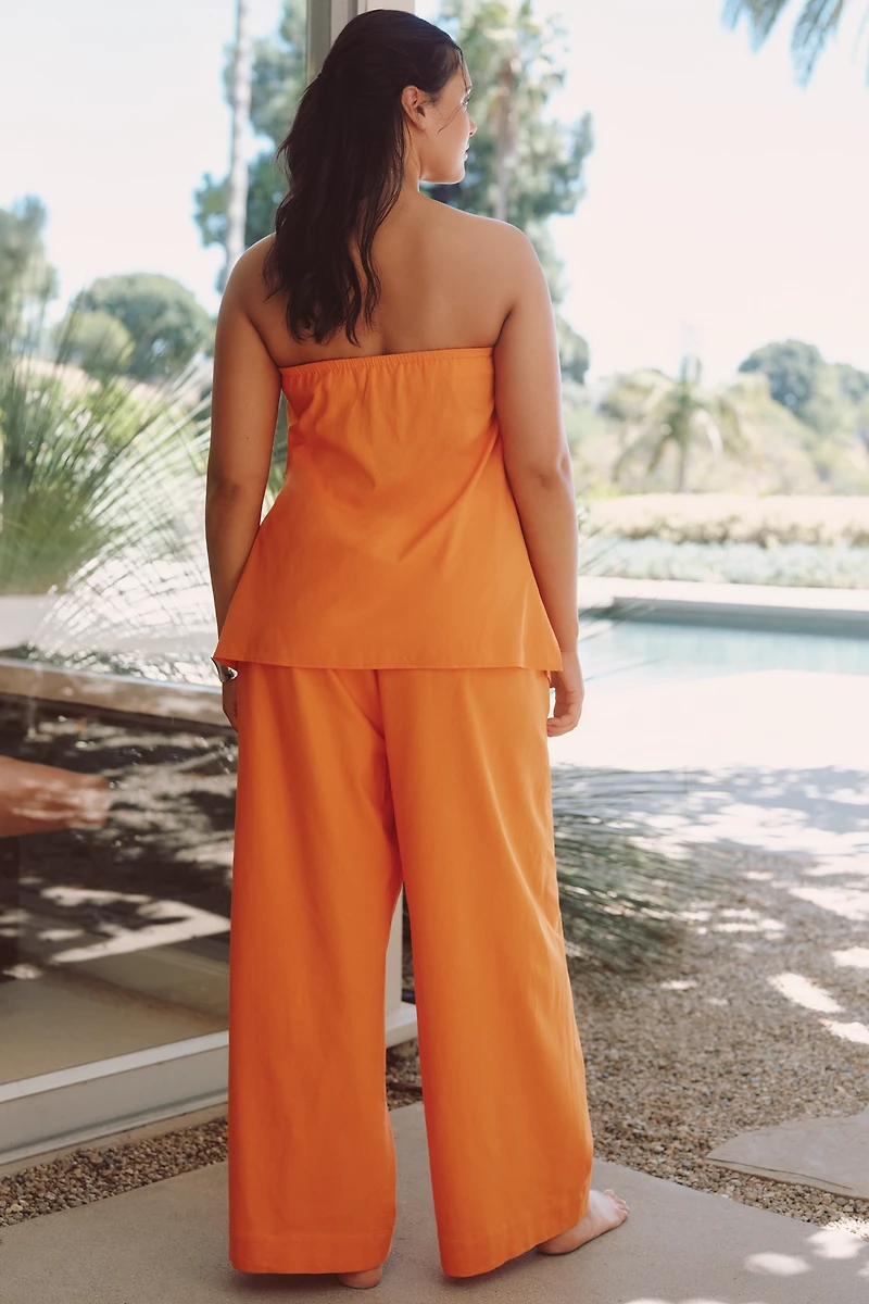 Eloquii Plus Linen Blend Column Tube Top