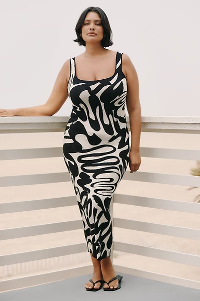 Eloquii Plus Sleeveless Column Sweater Midi Dress