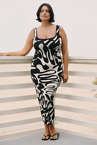 Eloquii Plus Sleeveless Column Sweater Midi Dress