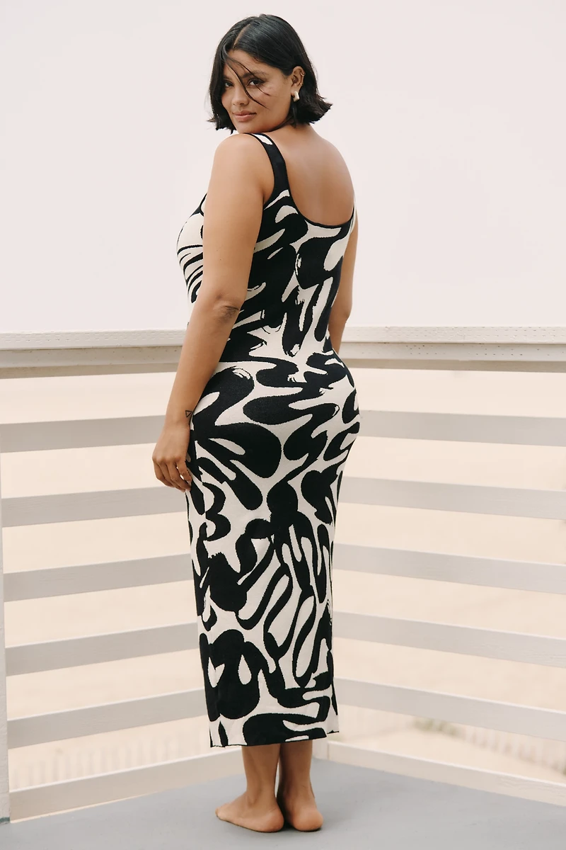 Eloquii Plus Sleeveless Column Sweater Midi Dress