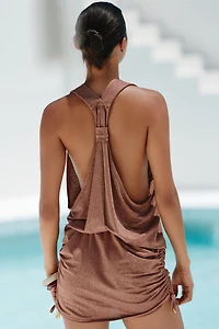 Luli Fama Tie-Back Mini Dress