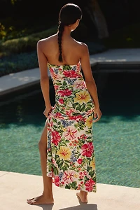 The Gabbie Strapless Ruched Tube Dress by Celandine