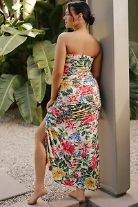 The Gabbie Strapless Ruched Tube Dress by Celandine
