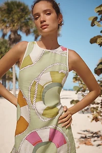 Celandine Pool Float Printed Linen Mini Dress