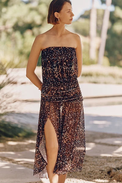 Celandine Strapless Blouson Dress