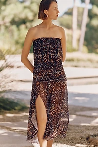 Celandine Strapless Blouson Dress