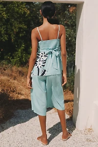 Suzanne Lustig x Celandine Linen Blend Strapless Top