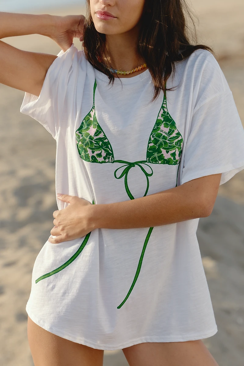 Celandine Boxy Crew-Neck T-Shirt