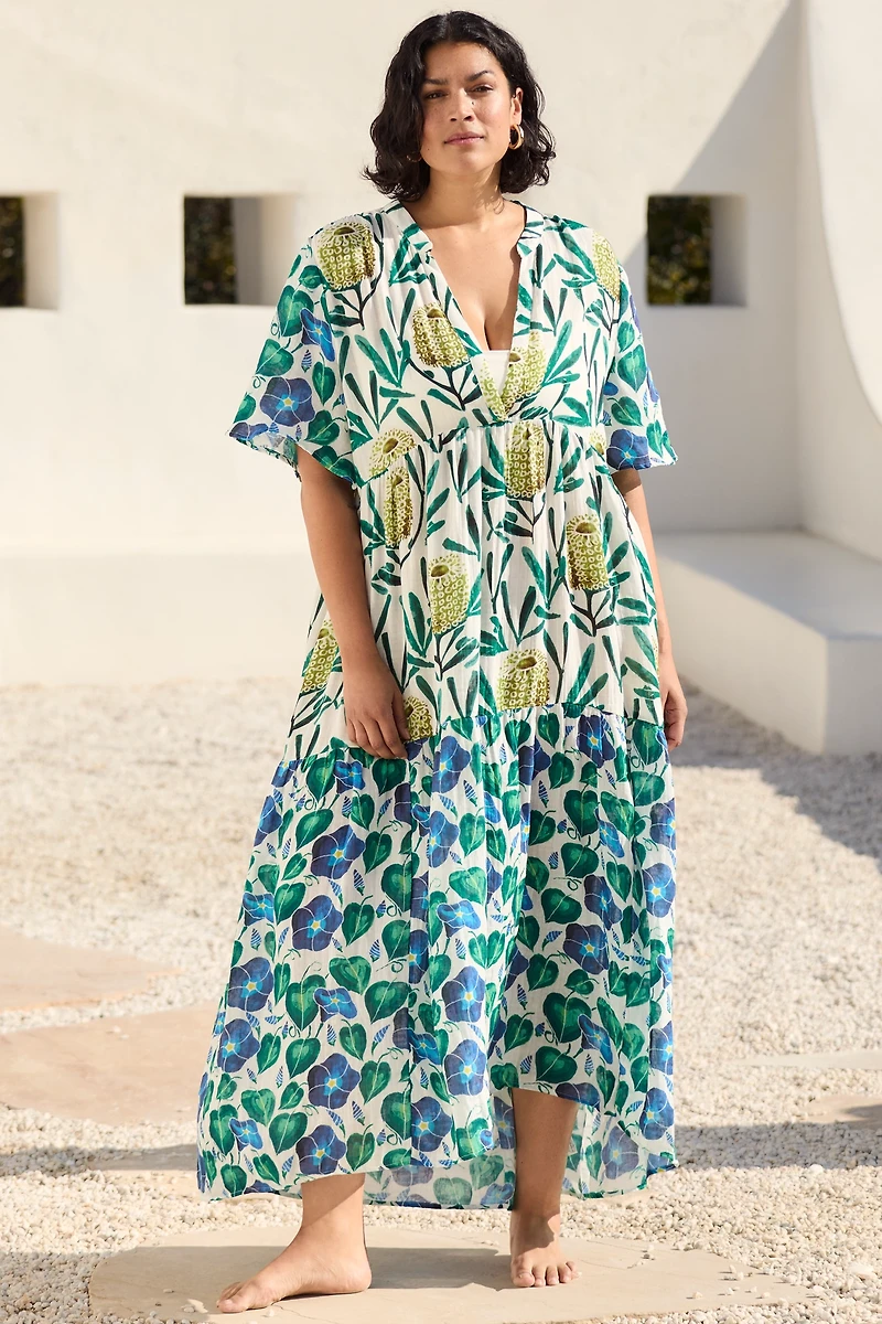 The Kallie Flowy Maxi Dress by Celandine: Harlinah Teoh Printed Edition