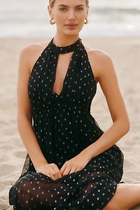 Celandine Beach Disco Plunging Maxi Dress