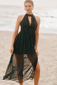 Celandine Beach Disco Plunging Maxi Dress