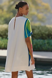 Celandine Short-Sleeve Cotton Swing Dress