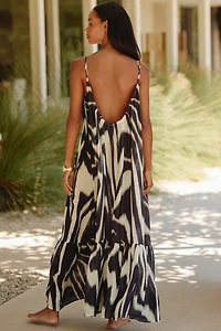 The Malika Printed Gauze Maxi Dress by Celandine