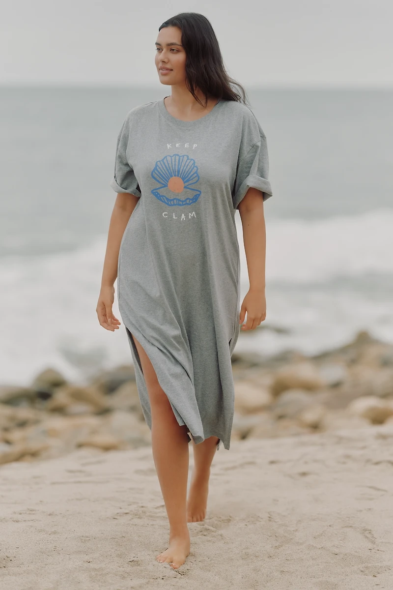 Jordan Nickson x Celandine Cotton Crew-Neck Midi Dress