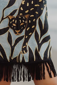 Celandine Safari Printed Fringe Mini Dress