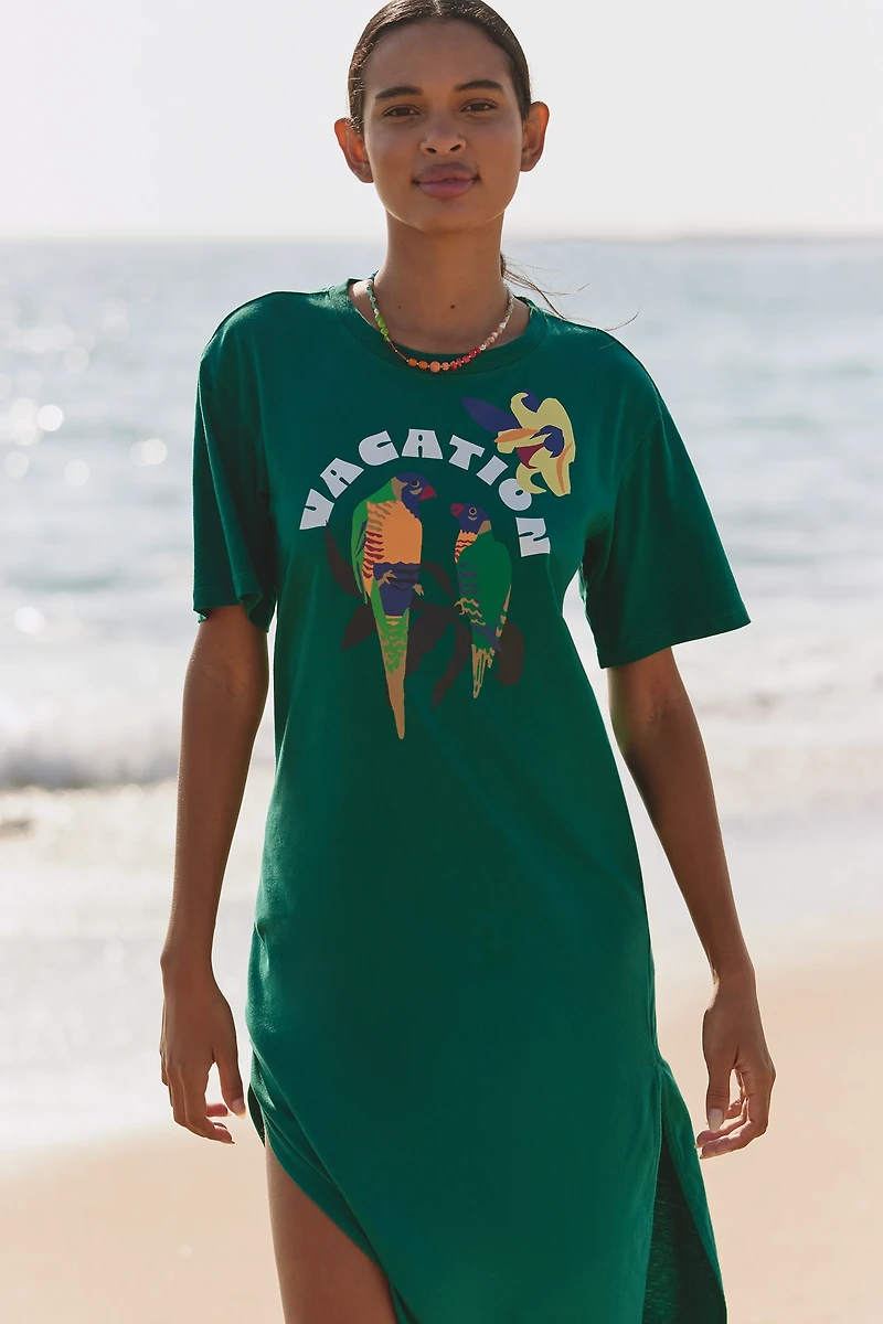 Celandine x Claire Colin Crew-Neck T-Shirt Midi Dress