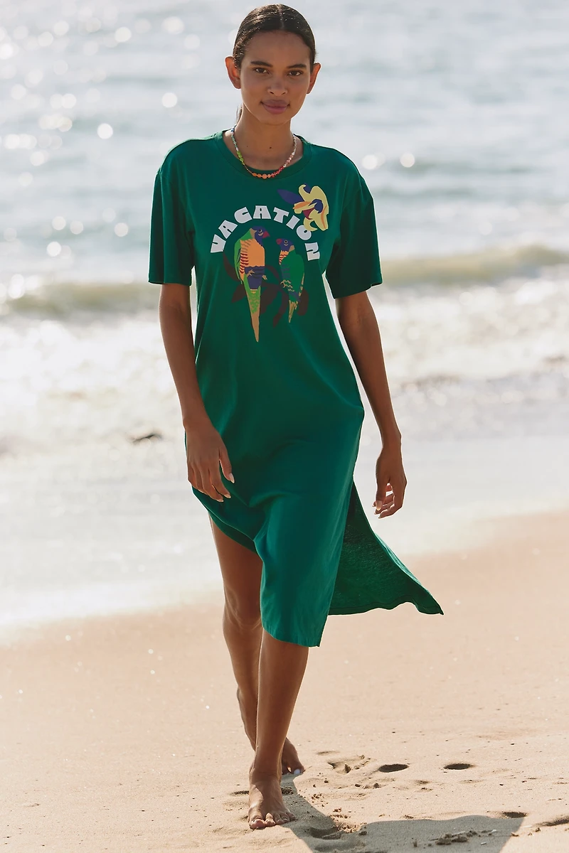 Celandine x Claire Colin Crew-Neck T-Shirt Midi Dress