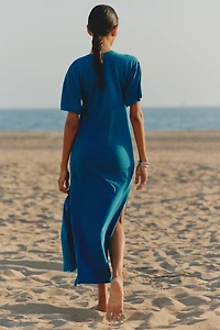 Celandine Cowl-Neck Hardware Maxi Dress