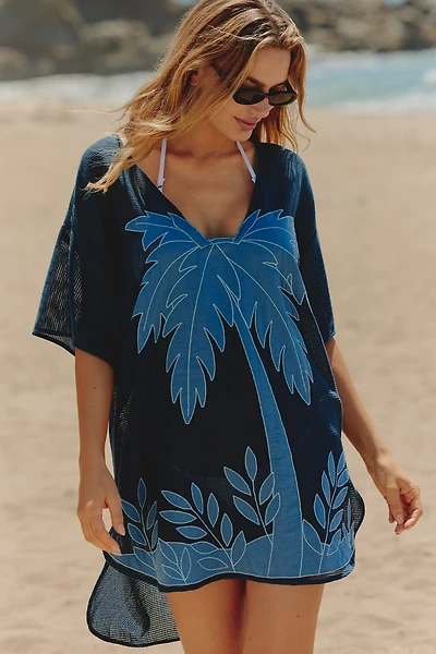 Celandine Mesh Embroidered Mini Dress