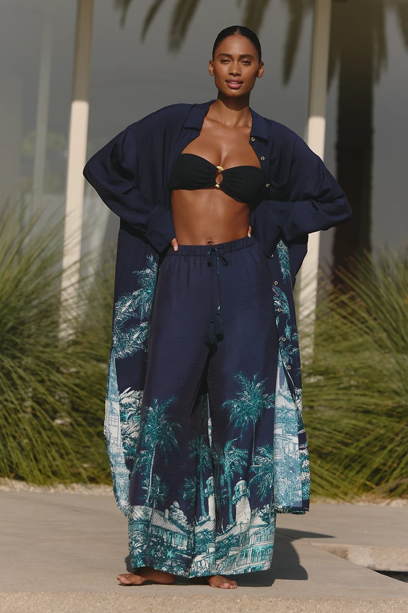 Celandine Sheer Printed Pants