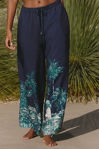 Celandine Sheer Printed Pants