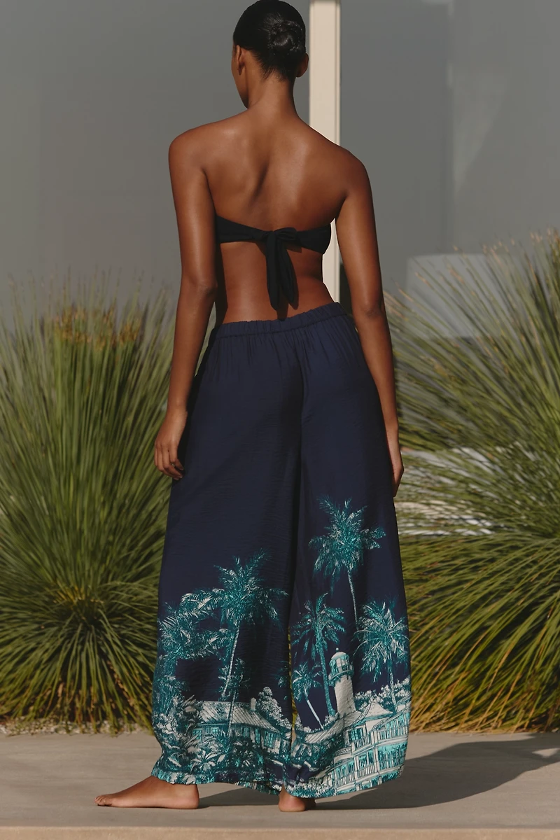 Celandine Sheer Printed Pants