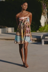 Celandine Strapless Bow-Front Mini Dress