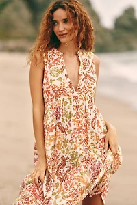 Kallie Cotton Gauze Maxi Dress by Celandine