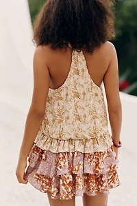 Celandine Plunge-Neck Mini Dress