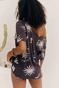 Celandine 100% Cotton One-Shoulder Tee