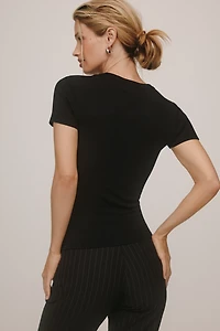 LSPACE Be My Baby Ribbed Tee