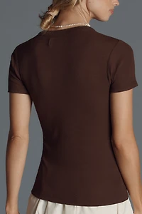 LSPACE Be My Baby Ribbed Tee