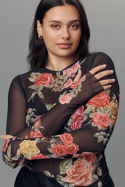 AFRM Kaylee Mesh Long-Sleeve Top