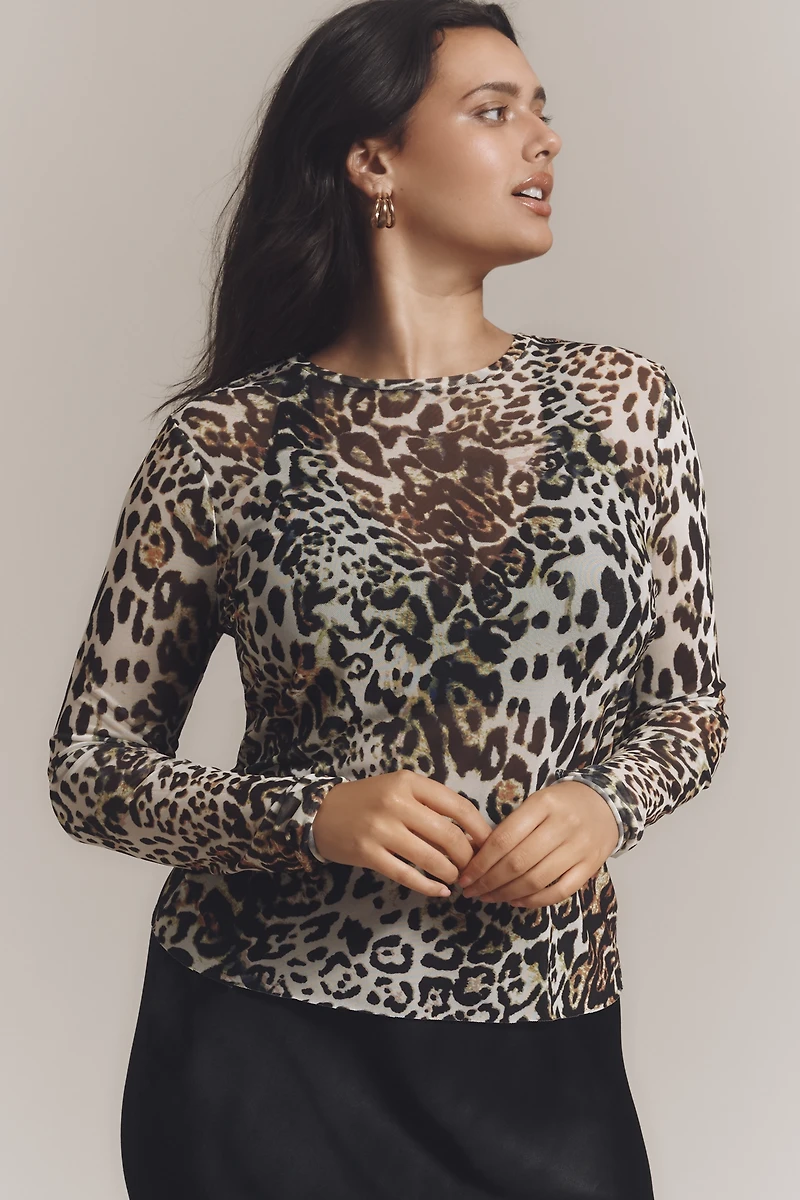 AFRM Kaylee Mesh Long-Sleeve Top