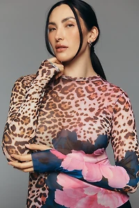 AFRM Kaylee Long-Sleeve Mesh Top