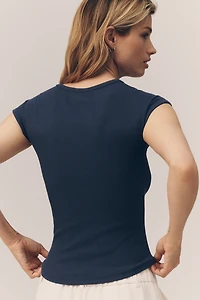 Betty Crew-Neck Baby Muscle Tee by Maeve